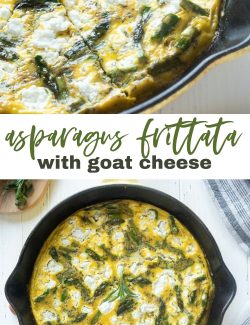 Asparagus frittata with goat cheese long collage pin