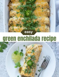 Easy green enchilada recipe short collage pin