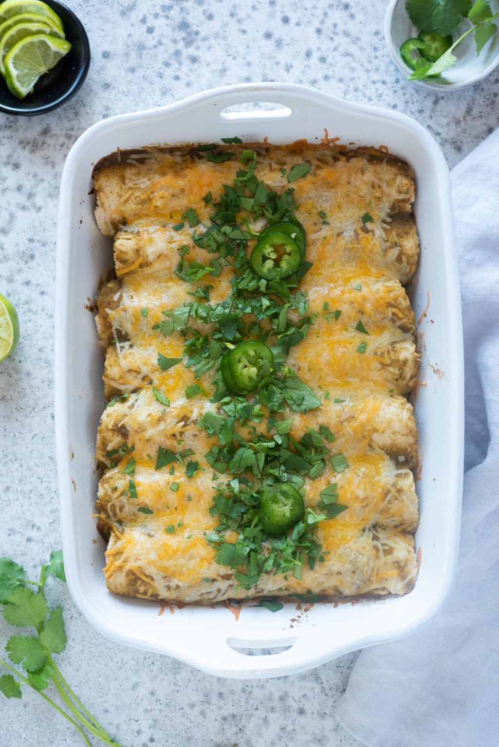 Green Enchiladas with Ground Turkey Flavor the Moments