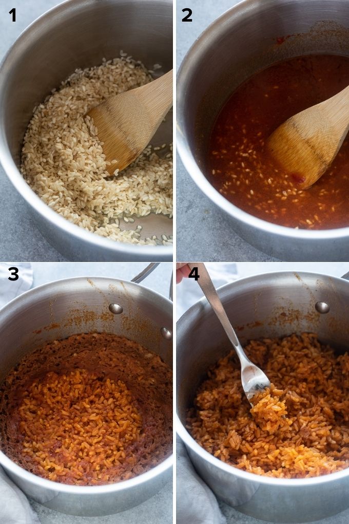 How to make mexican rice collage