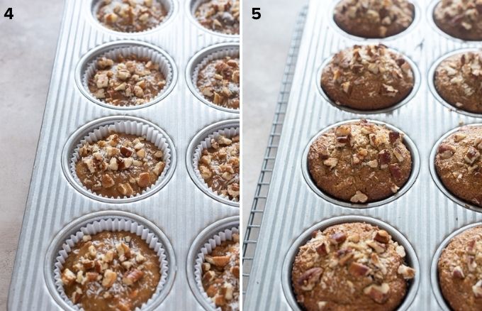 morning glory muffins before and after baking