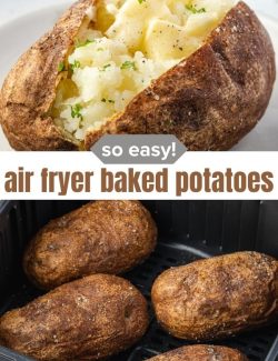 Air fryer baked potatoes short collage pin