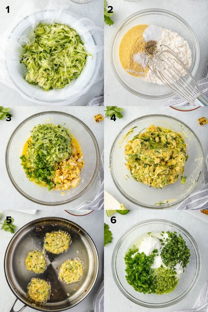 How to make zucchini and corn fritters