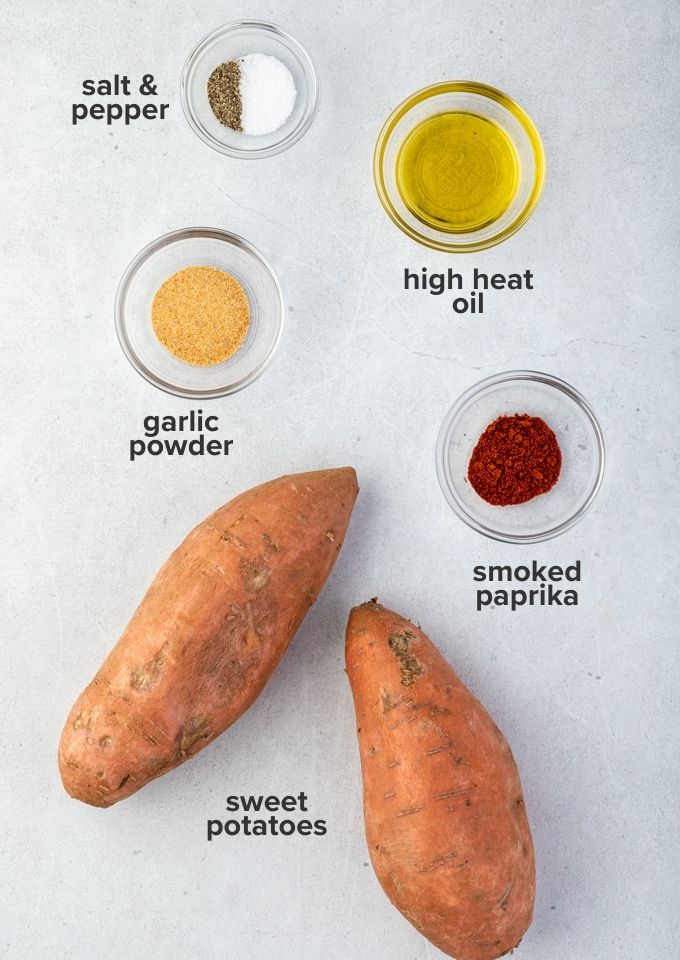 Air fryer sweet potato fries ingredients