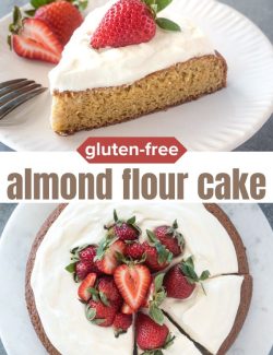 Gluten-free almond flour cake short collage pin