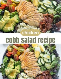 Chicken cobb salad recipe short collage pin