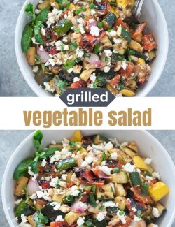 Grilled vegetable salad short collage pin