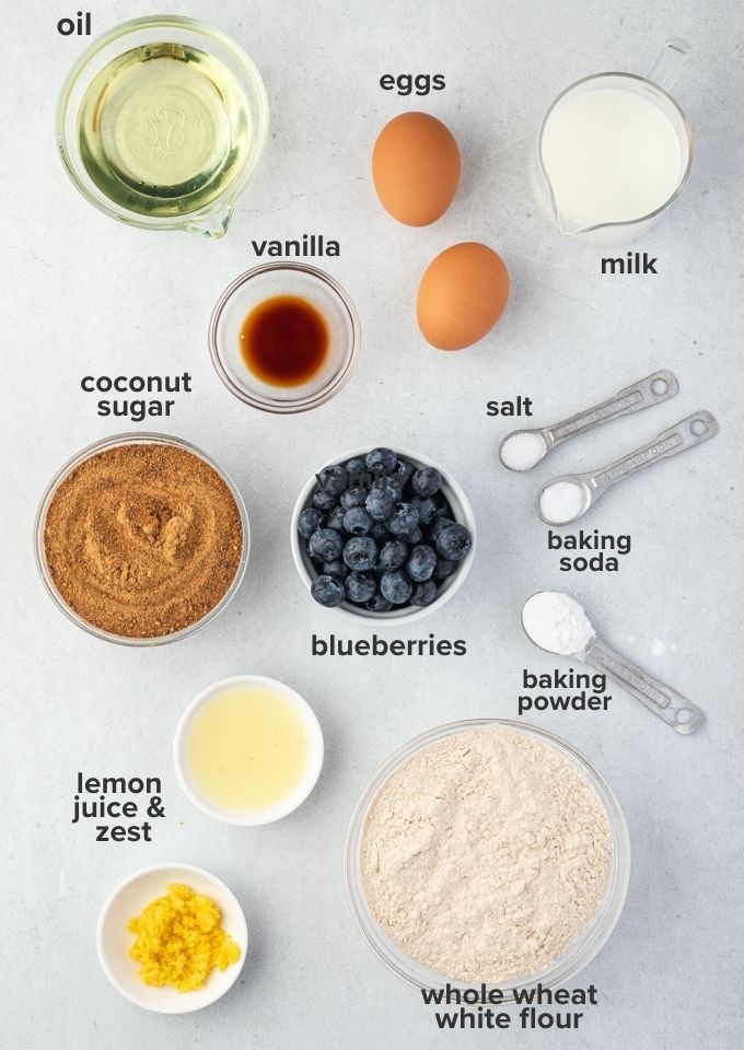 Lemon blueberry muffin recipe ingredients