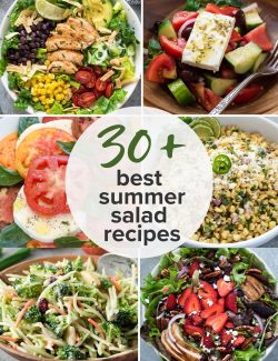 Best summer salad recipes collage pin
