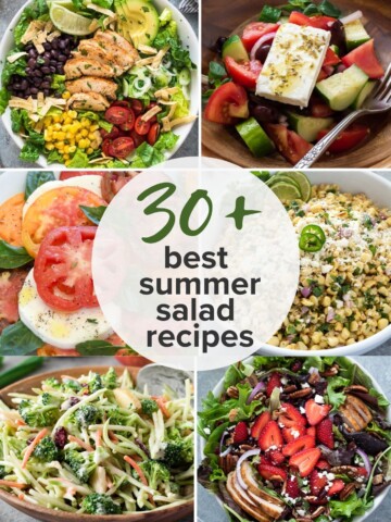 Best summer salad recipes collage pin