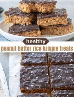 Healthy peanut butter rice krispie treats