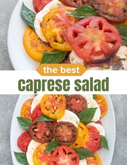 The best Caprese salad short collage pin