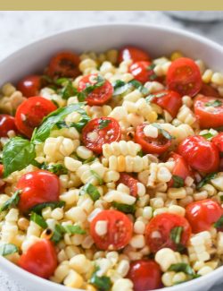 5 ingredient corn tomato salad long pin