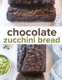 Chocolate Zucchini Bread long collage pin