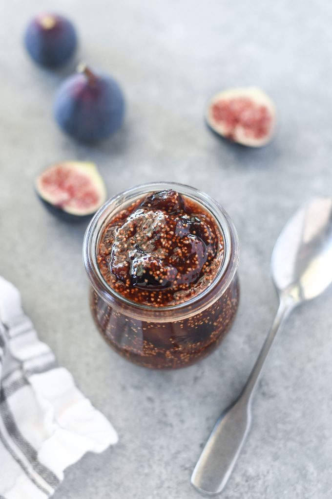 Fig jam in a jar