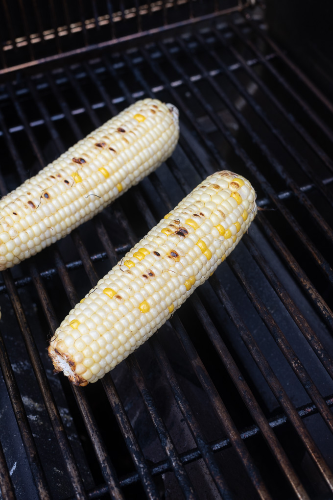 Ears of corn on the grill