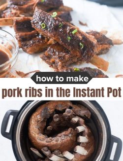 How to make pork ribs in Instant Pot pin