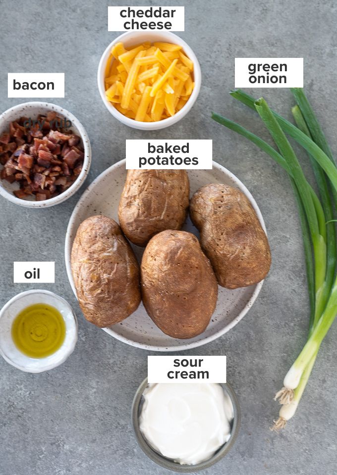 Loaded potato skins ingredients