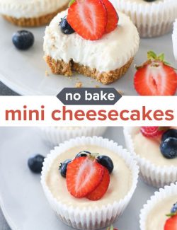 No bake mini cheesecakes short collage pin