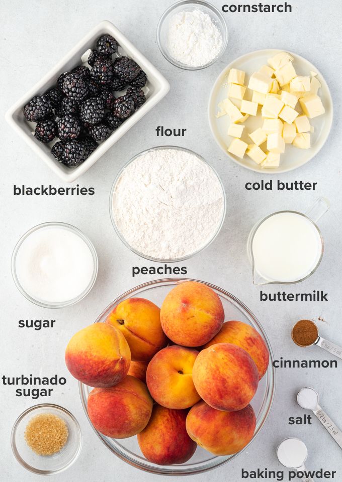 Peach blackberry cobbler recipe ingredients