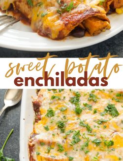 Sweet potato enchiladas long collage pin