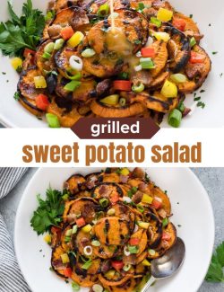 Grilled sweet potato salad short collage pin
