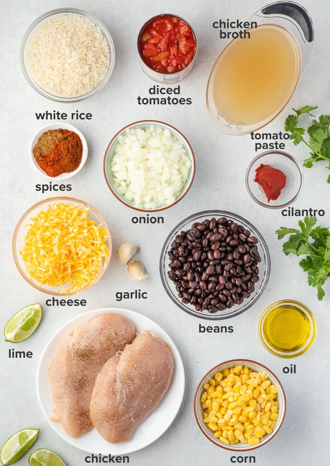 Mexican rice casserole ingredients