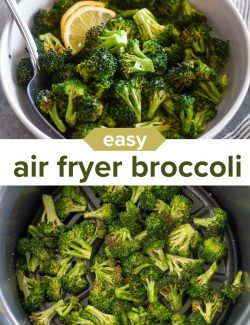 Easy air fryer broccoli short collage pin