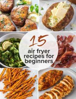 15 Air Fryer Recipes for Beginners collage pin
