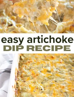 Easy artichoke dip recipe long collage pin