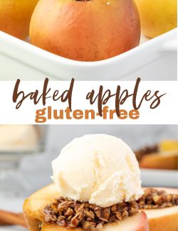 Baked apples gluten-free long collage pin