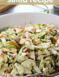 Brussels sprout salad recipe long pin
