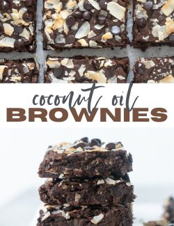 Coconut oil brownies long collage pin