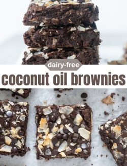 Dairy-free brownies short collage pin