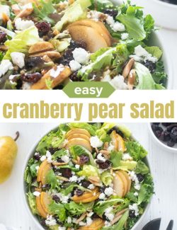 Easy pear salad recipe short collage pin