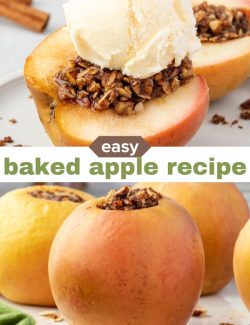 Easy baked apple recipe short collage pin