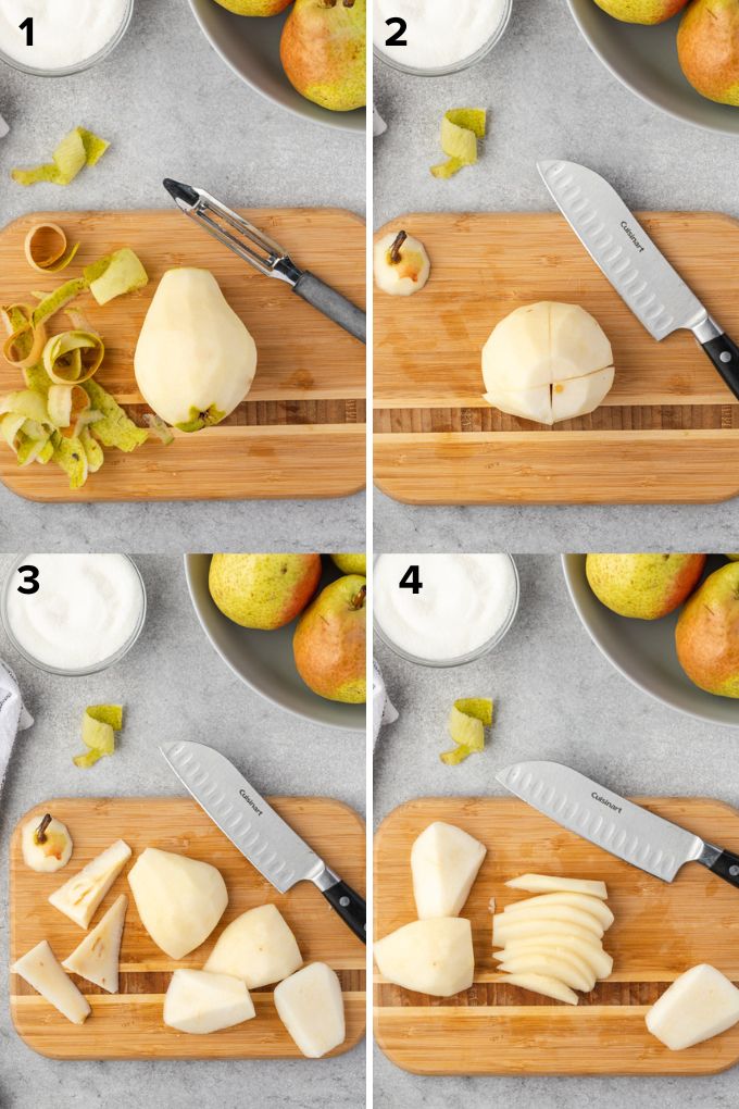 How to cut pears