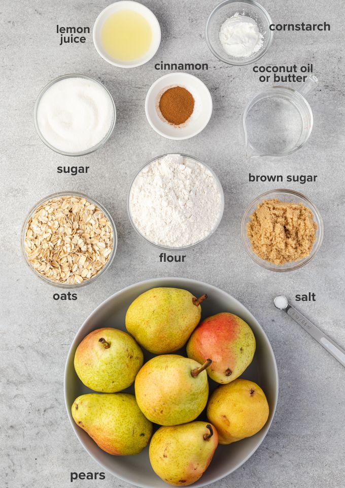 Pear crumble recipe ingredients