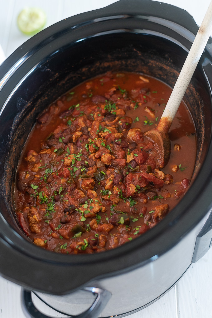 turkey chili in crock pot