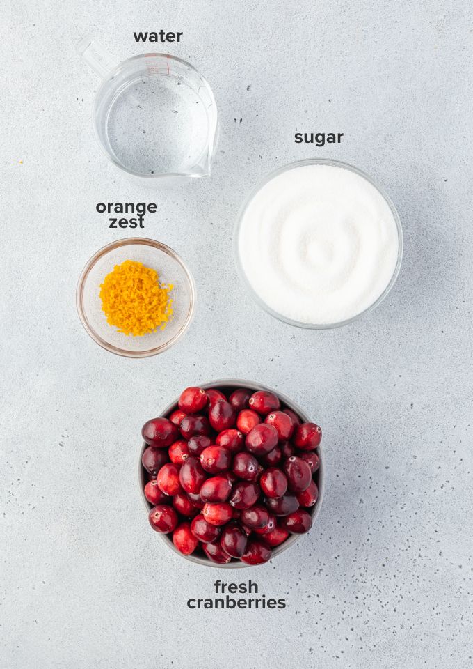 Sugared cranberry recipe ingredients
