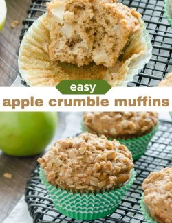 Apple crumble muffins short collage pin