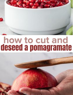 How to cut and deseed a pomegranate long collage pin