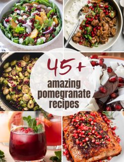 45 Pomegranate recipes long collage pin