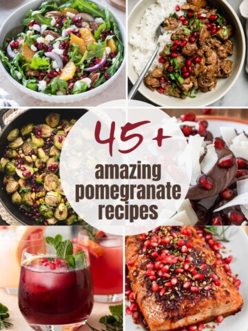 45 Pomegranate recipes long collage pin