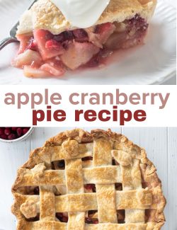 Apple cranberry pie recipe long collage pin