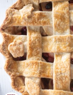 Apple Cranberry Pie with Lattice Pie Crust