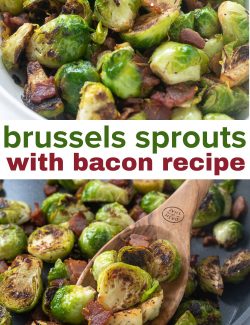 Brussels sprouts with bacon recipe long collage pin