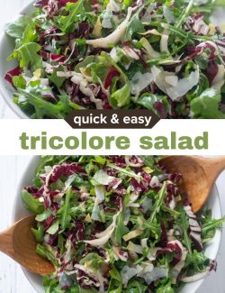 Easy tricolore salad short collage pin