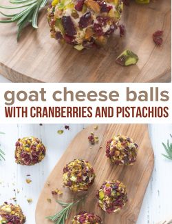 Goat cheese balls long collage pin