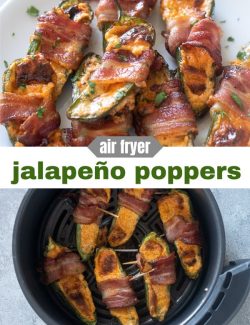 Air fryer jalapeno poppers short collage pin